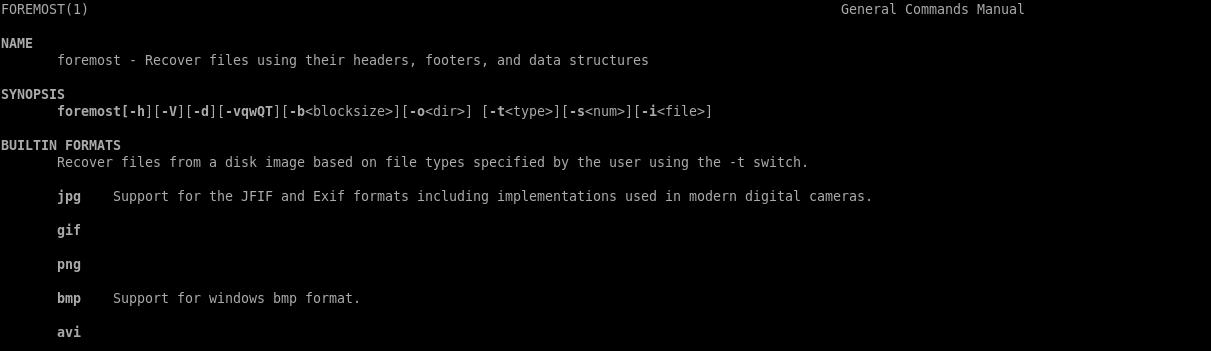 image from Récupérez vos fichiers supprimés avec foremost